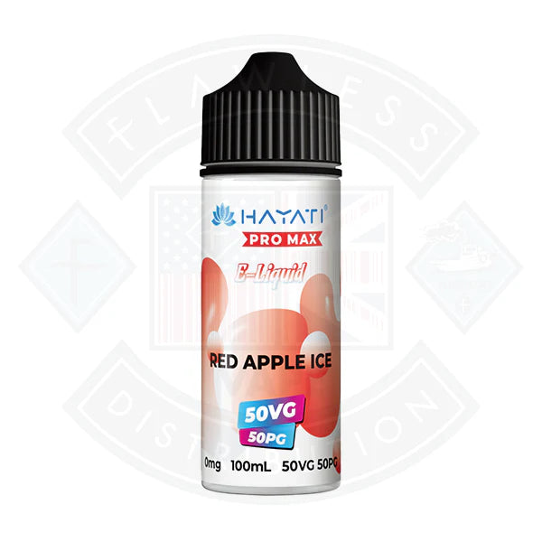 Buy Hayati Pro Max 50/50 - Red Apple Ice 0mg 100ml Shortfill