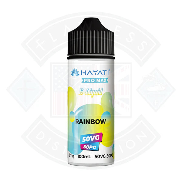 Buy Hayati Pro Max 50/50 - Rainbow 0mg 100ml Shortfill