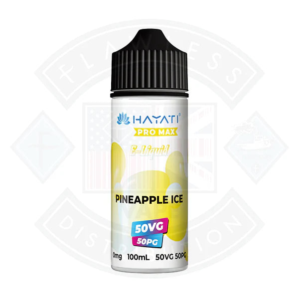 Buy Hayati Pro Max 50/50 - Pineapple Ice 0mg 100ml Shortfill
