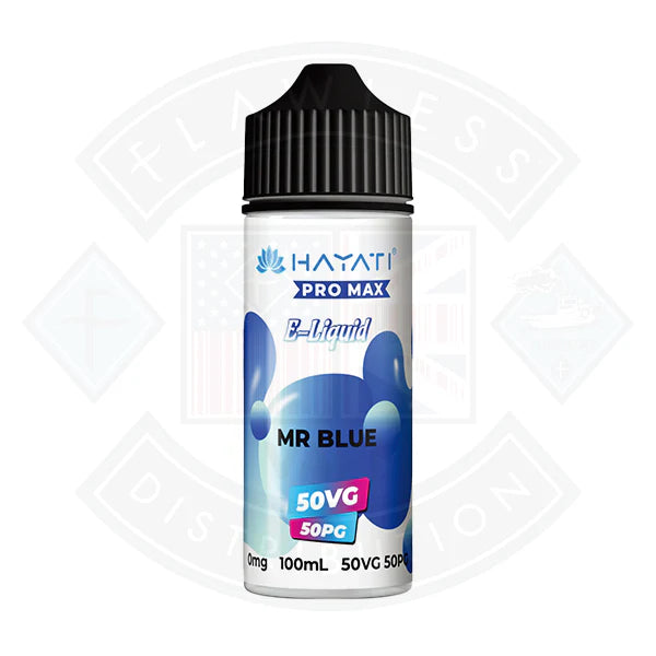 Buy Hayati Pro Max 50/50 - Mr Blue 0mg 100ml Shortfill