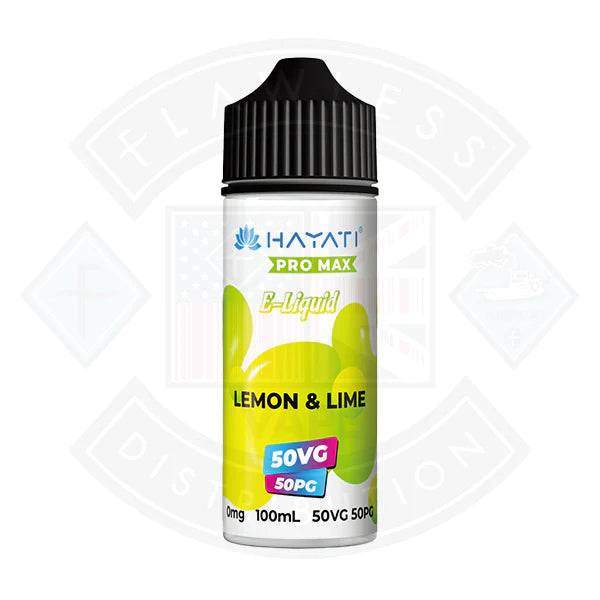 Buy Hayati Pro Max 50/50 - Lemon & Lime 0mg 100ml Shortfill