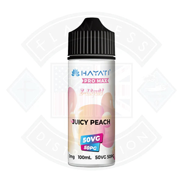 Buy Hayati Pro Max 50/50 - Juicy Peach 0mg 100ml Shortfill