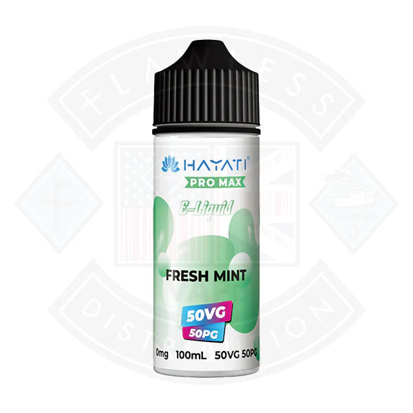 Buy Hayati Pro Max 50/50 - Fresh Mint 0mg 100ml Shortfill