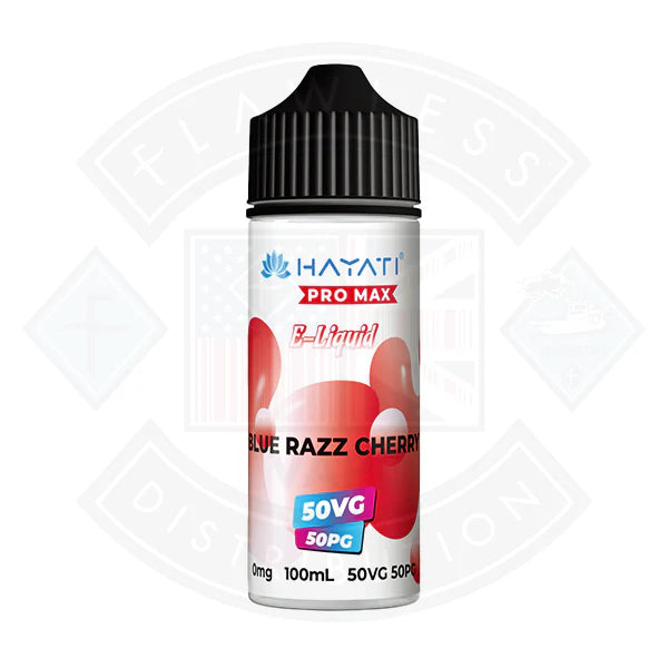 Buy Hayati Pro Max 50/50 - Blue Razz Cherry 0mg 100ml Shortfill