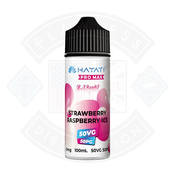 Buy Hayati Pro Max 50/50 - Strawberry Raspberry Ice 0mg 100ml Shortfill