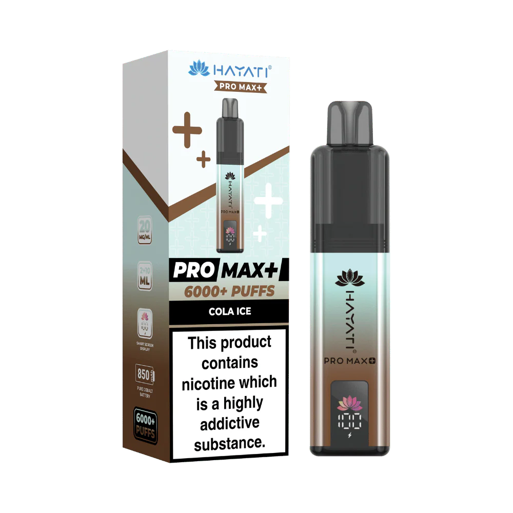 Buy Hayati Pro Max Plus 6000 Prefilled Vape Box of 5 Cola Ice