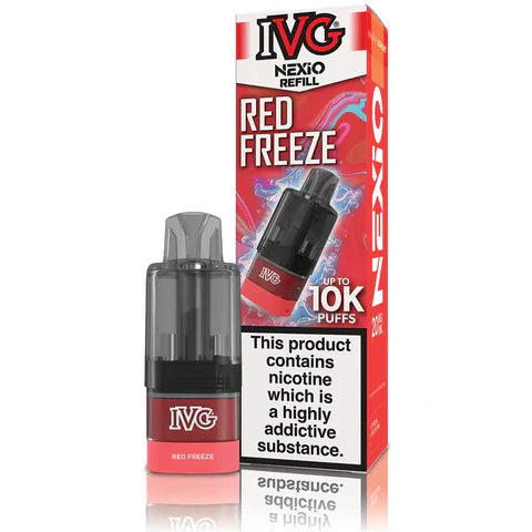 Buy IVG Nexio 10k Refill Pods Box of 5 Red Freeze