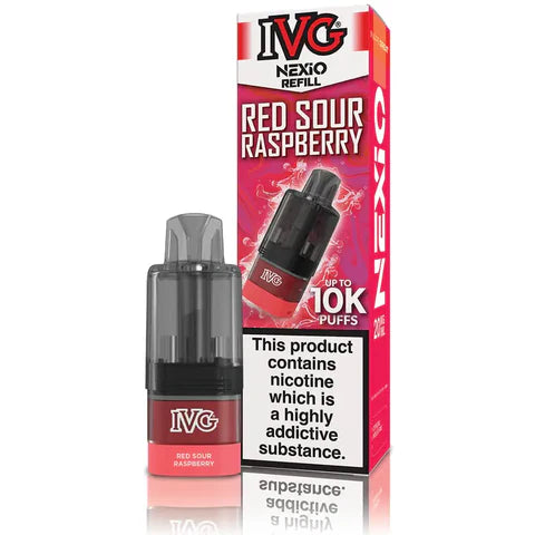 Buy IVG Nexio 10k Refill Pods Box of 5 Red Sour Raspberry