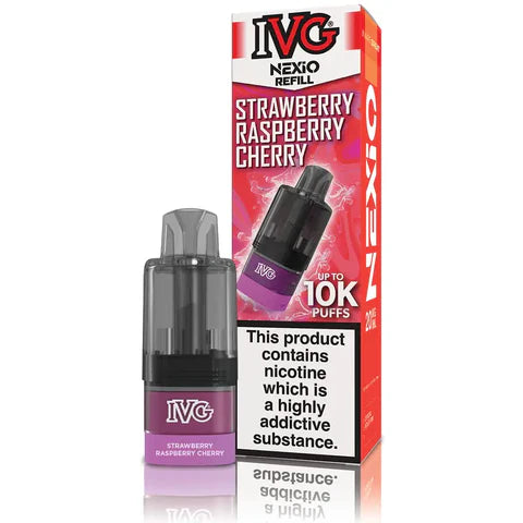 Buy IVG Nexio 10k Refill Pods Box of 5 Strawberry Raspberry Cherry