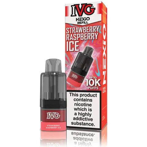 Buy IVG Nexio 10k Refill Pods Box of 5 Strawberry Raspberry Ice