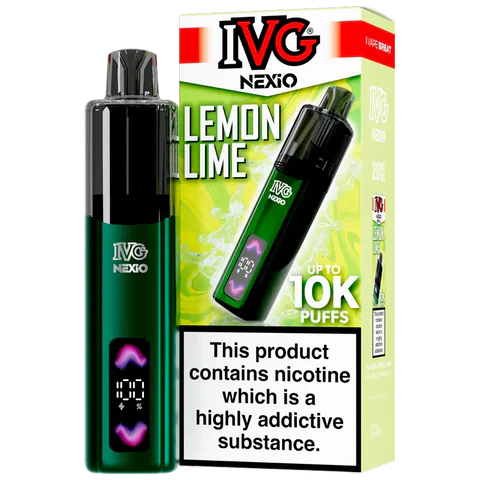 Buy IVG Nexio 10k Pod Vape Kit Box of 5 Lemon Lime