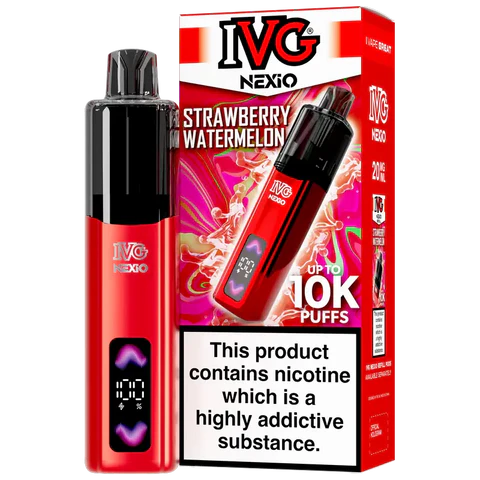 Buy IVG Nexio 10k Pod Vape Kit Box of 5 Strawberry Watermelon
