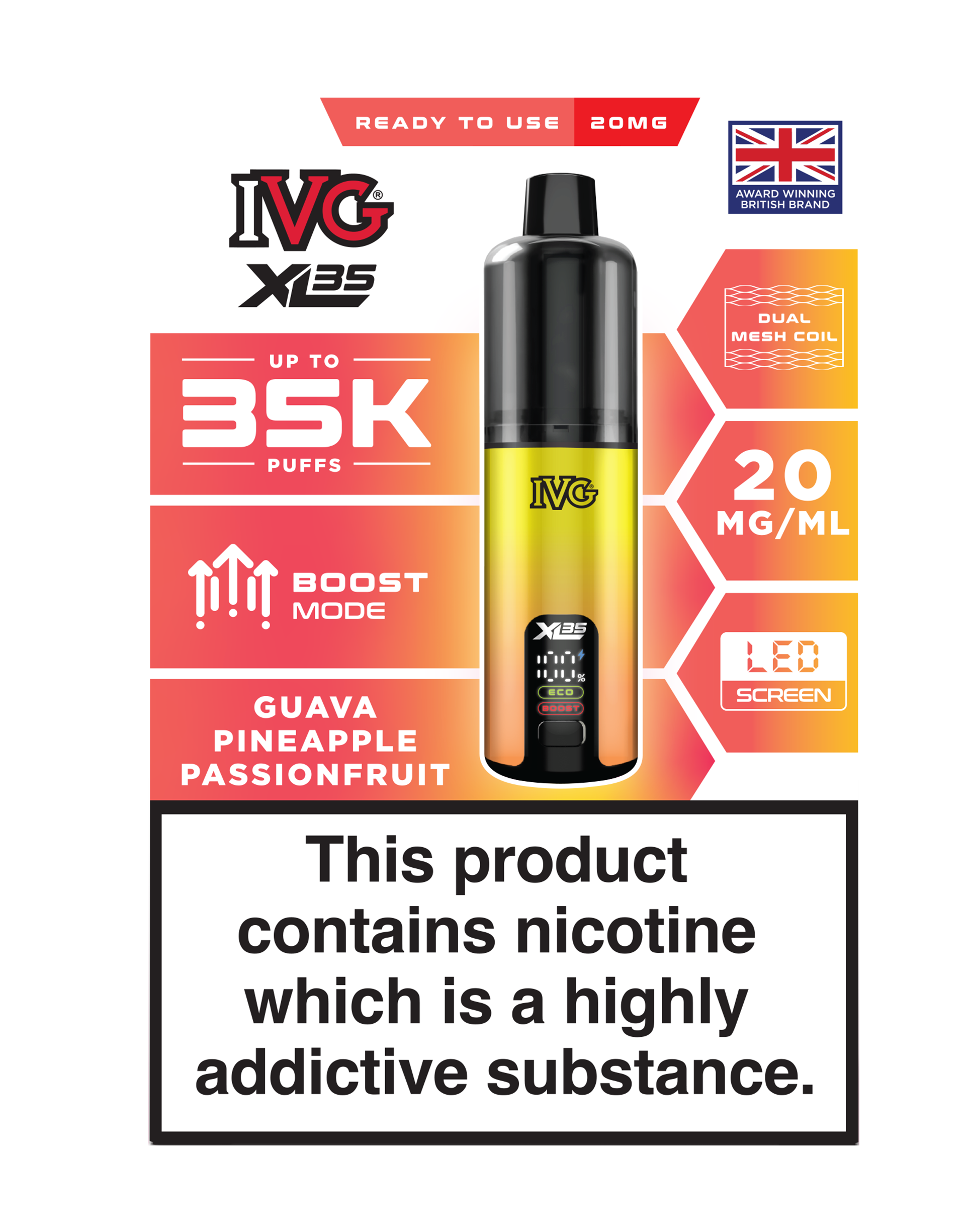 IVG XL 35K Prefilled Pod Vape (Pack of 5)