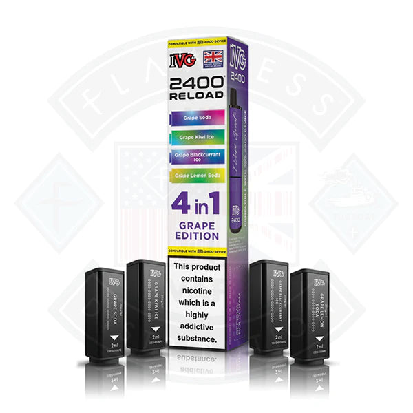 Buy IVG 2400 Reload 4in1 Prefilled Pods Grape Edition