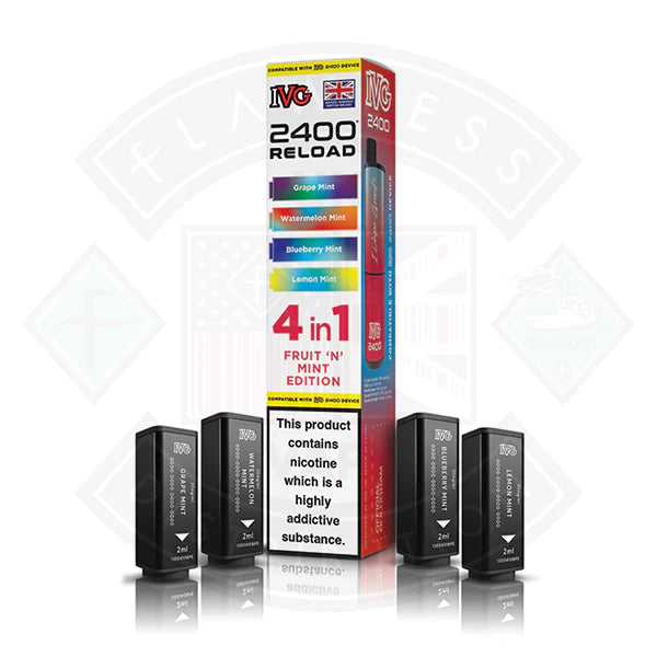 Buy IVG 2400 Reload 4in1 Prefilled Pods Fruit N Mint Edition