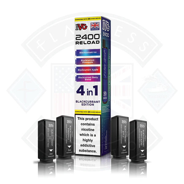 Buy IVG 2400 Reload 4in1 Prefilled Pods Blackcurrant Edition