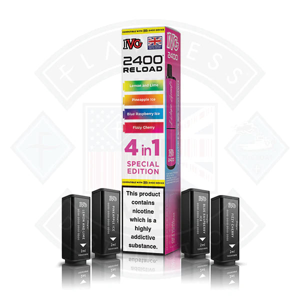 Buy IVG 2400 Reload 4in1 Prefilled Pods Shisha Edition