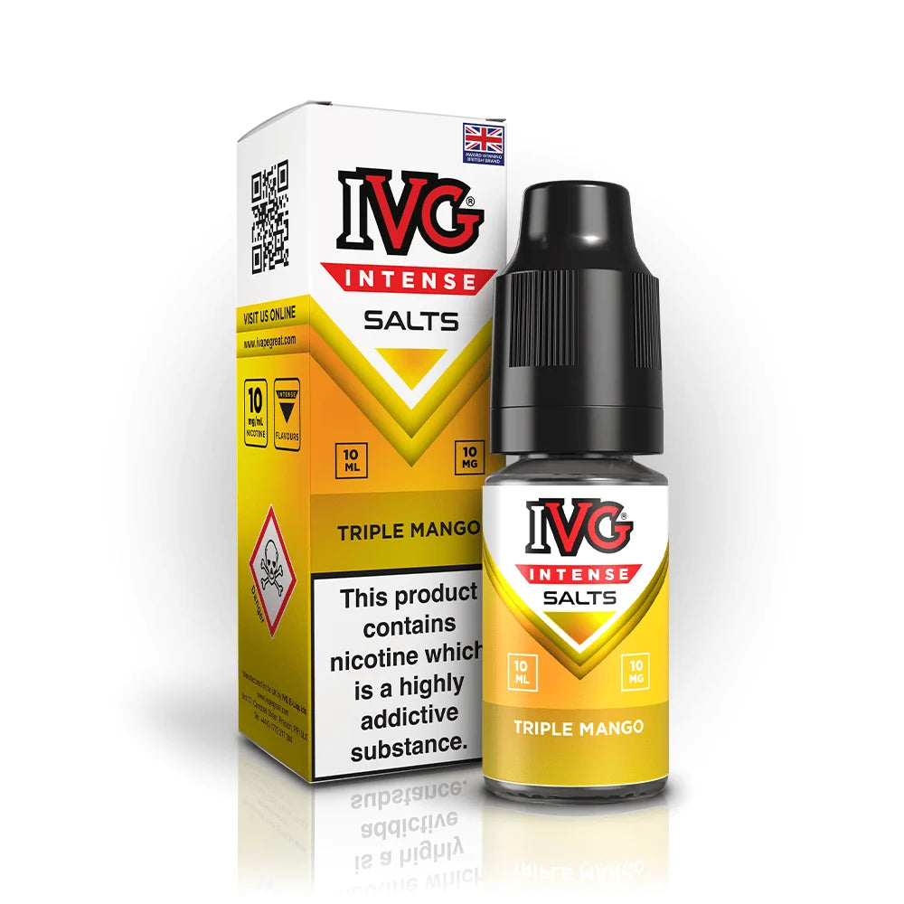 Buy IVG Intense Nic Salts 10ml E-Liquid Pack of 10 Triple Mango
