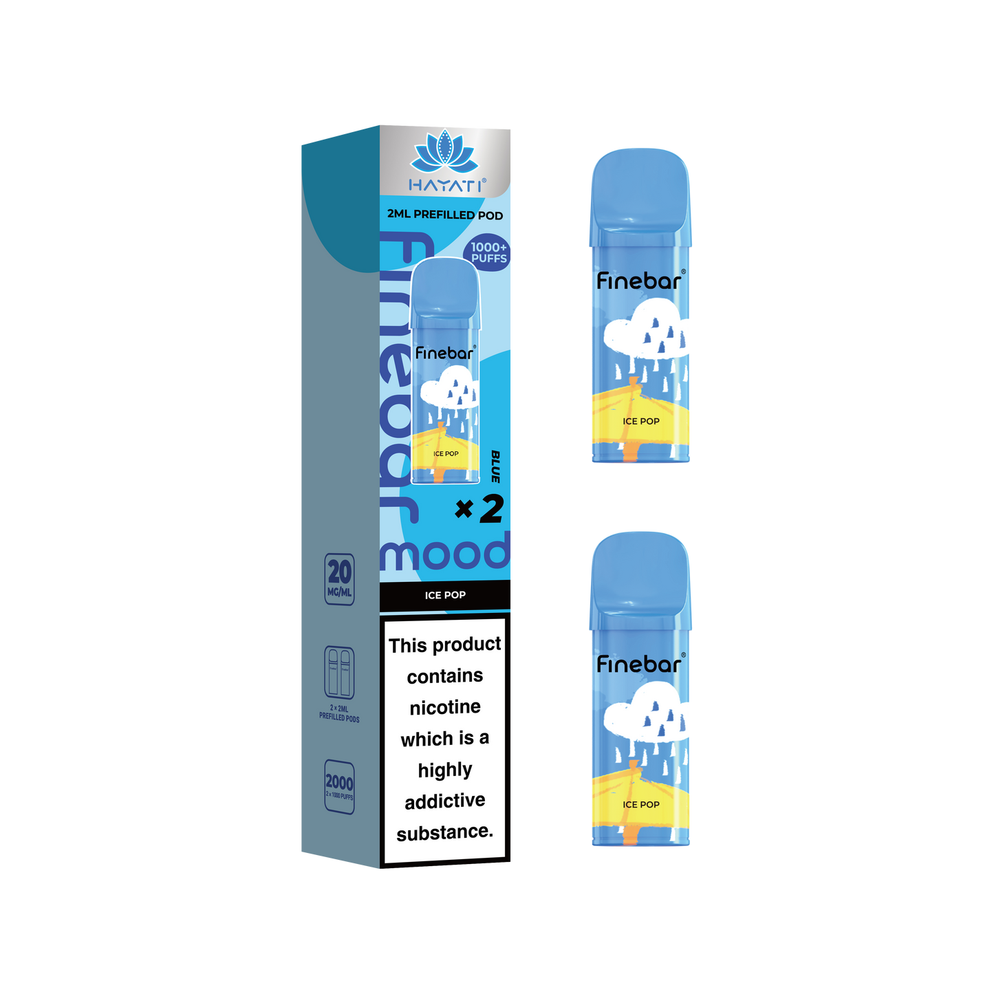 Buy Hayati Finebar Mood Refill Pods Box of 10 Ice Pop