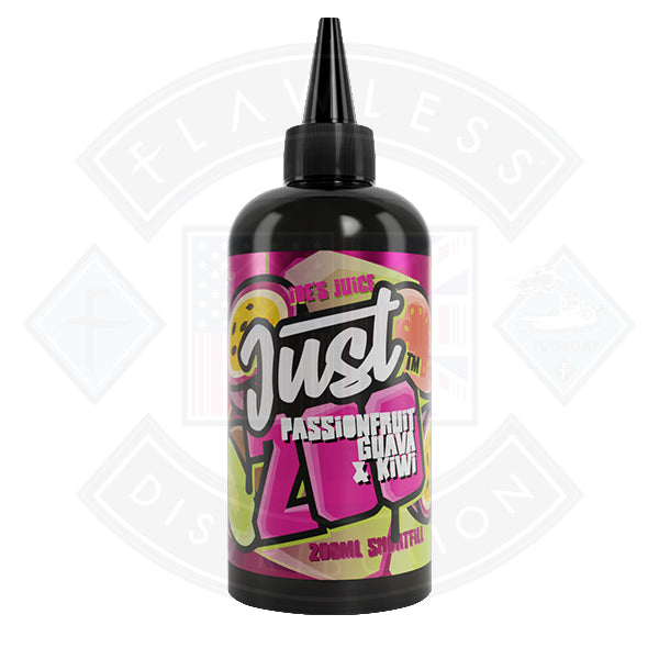 Buy Just 200 by Joe's Juice Passionfruit Guava & Kiwi 0mg 200ml Shortfill