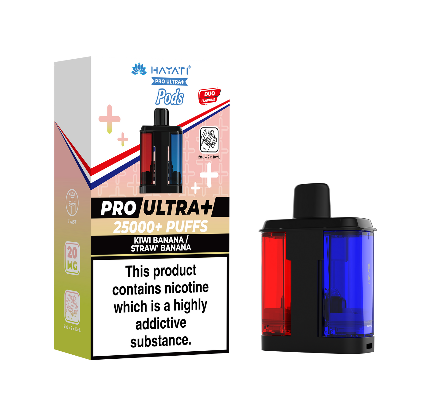 Buy Hayati Pro Ultra Plus 25k Prefilled Pods Pack of 5 Kiwi Banana Straw Banana