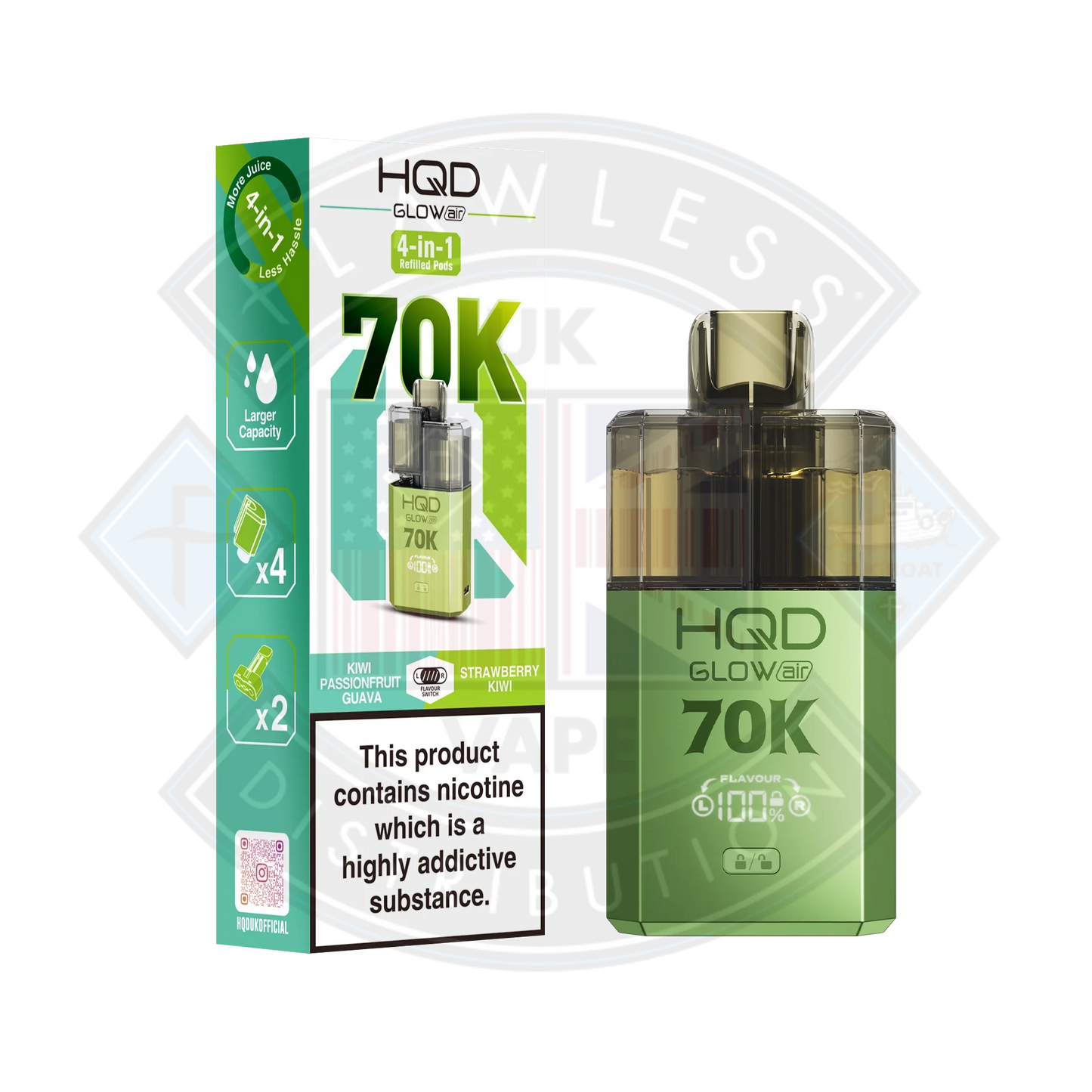 Buy HQD Glow Air 70K Prefilled Pod Kit