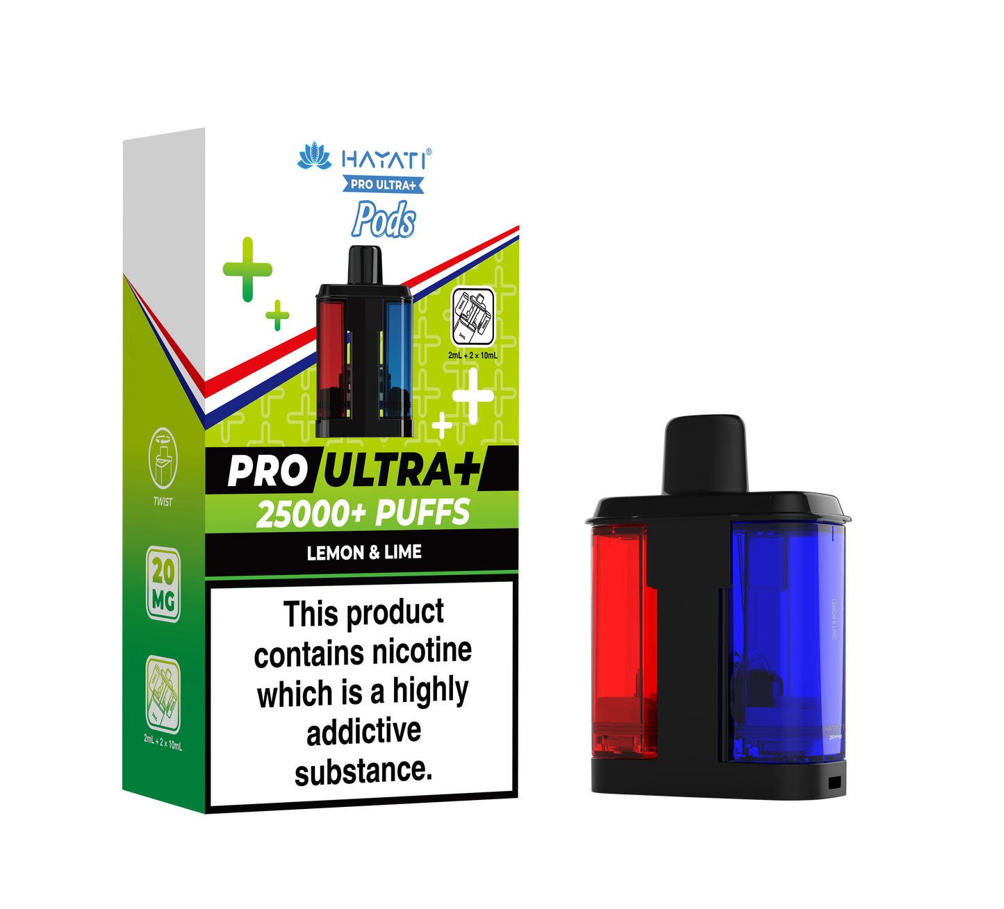 Buy Hayati Pro Ultra Plus 25k Prefilled Pods Pack of 5 Lemon & Lime