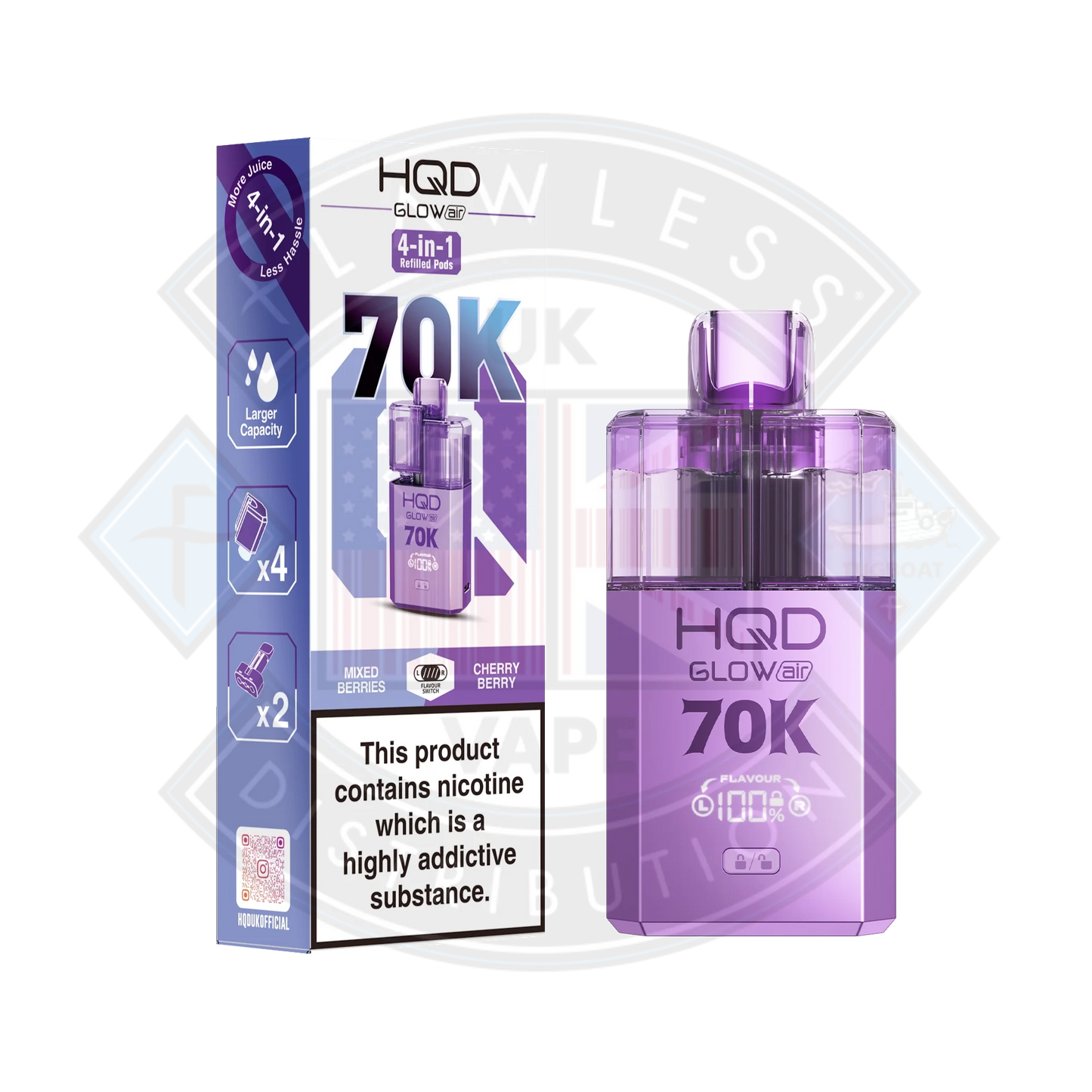 Buy HQD Glow Air 70K Prefilled Pod Kit
