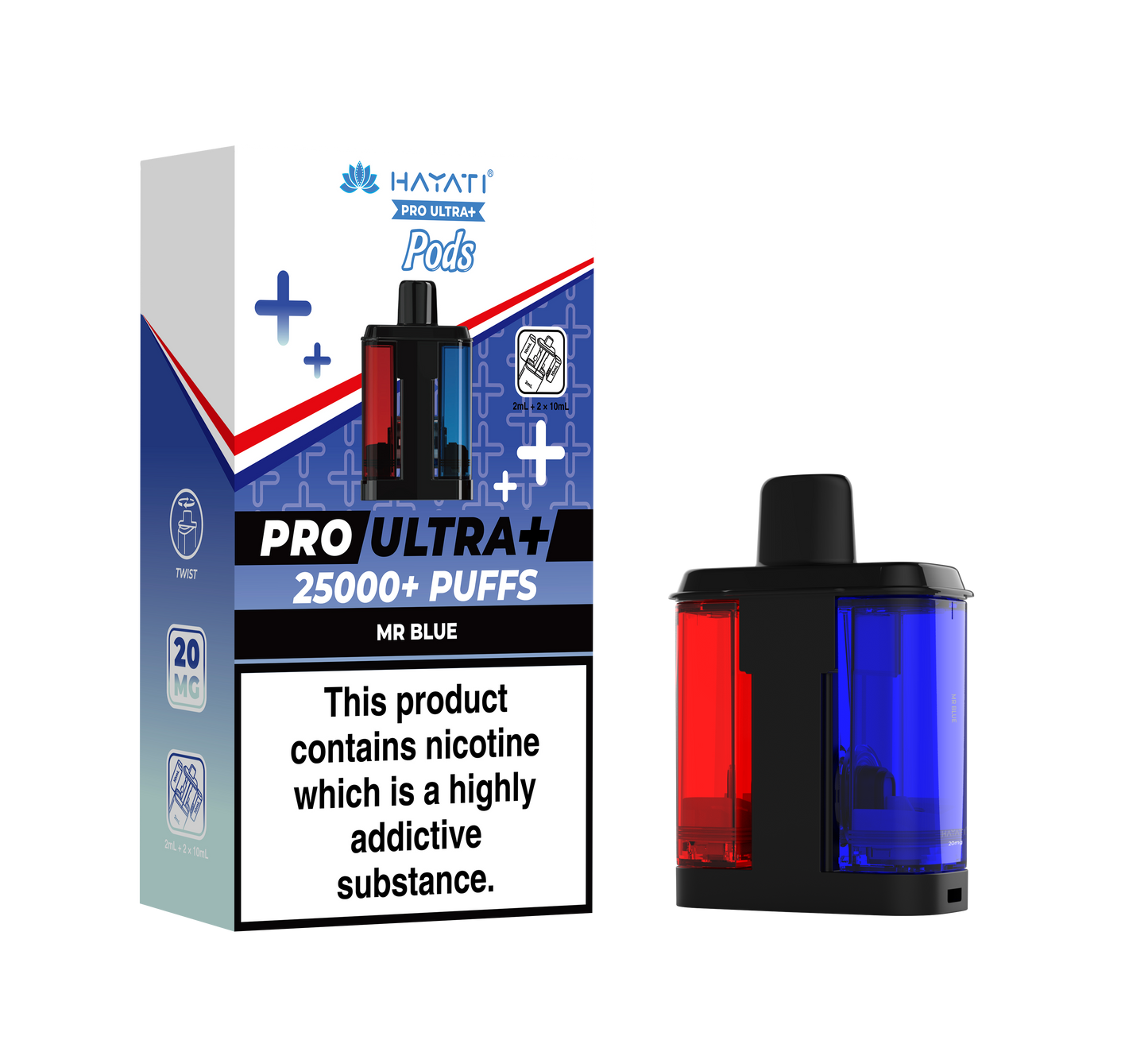 Buy Hayati Pro Ultra Plus 25k Prefilled Pods Pack of 5 Mr Blue