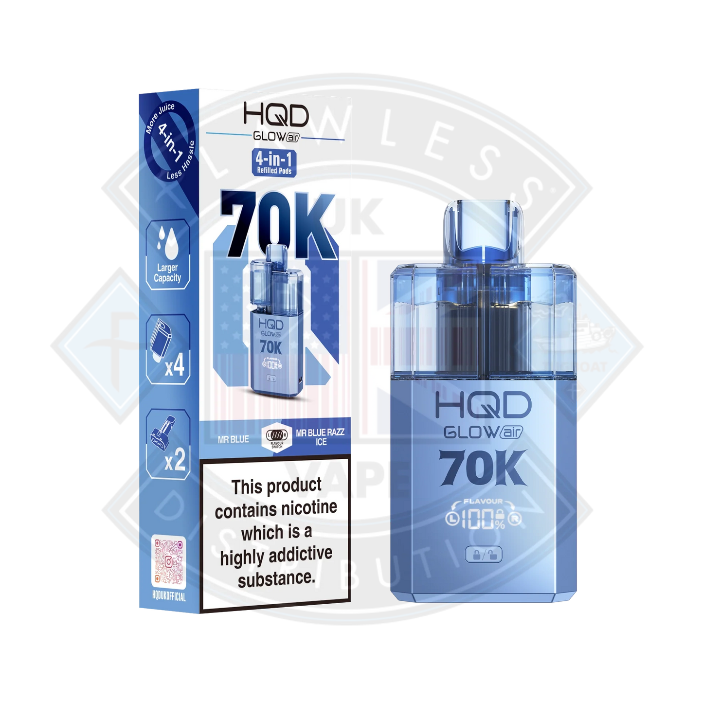 Buy HQD Glow Air 70K Prefilled Pod Kit