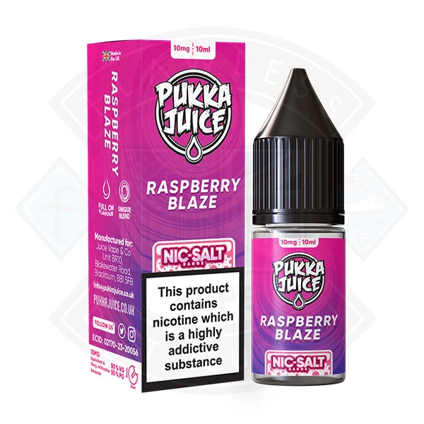 Buy Pukka Juice - Nic Salt Raspberry Blaze 10ml E-liquid