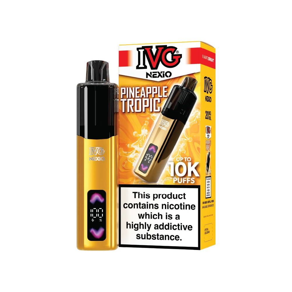 Buy IVG Nexio 10k Pod Vape Kit Box of 5 Pineapple Tropic