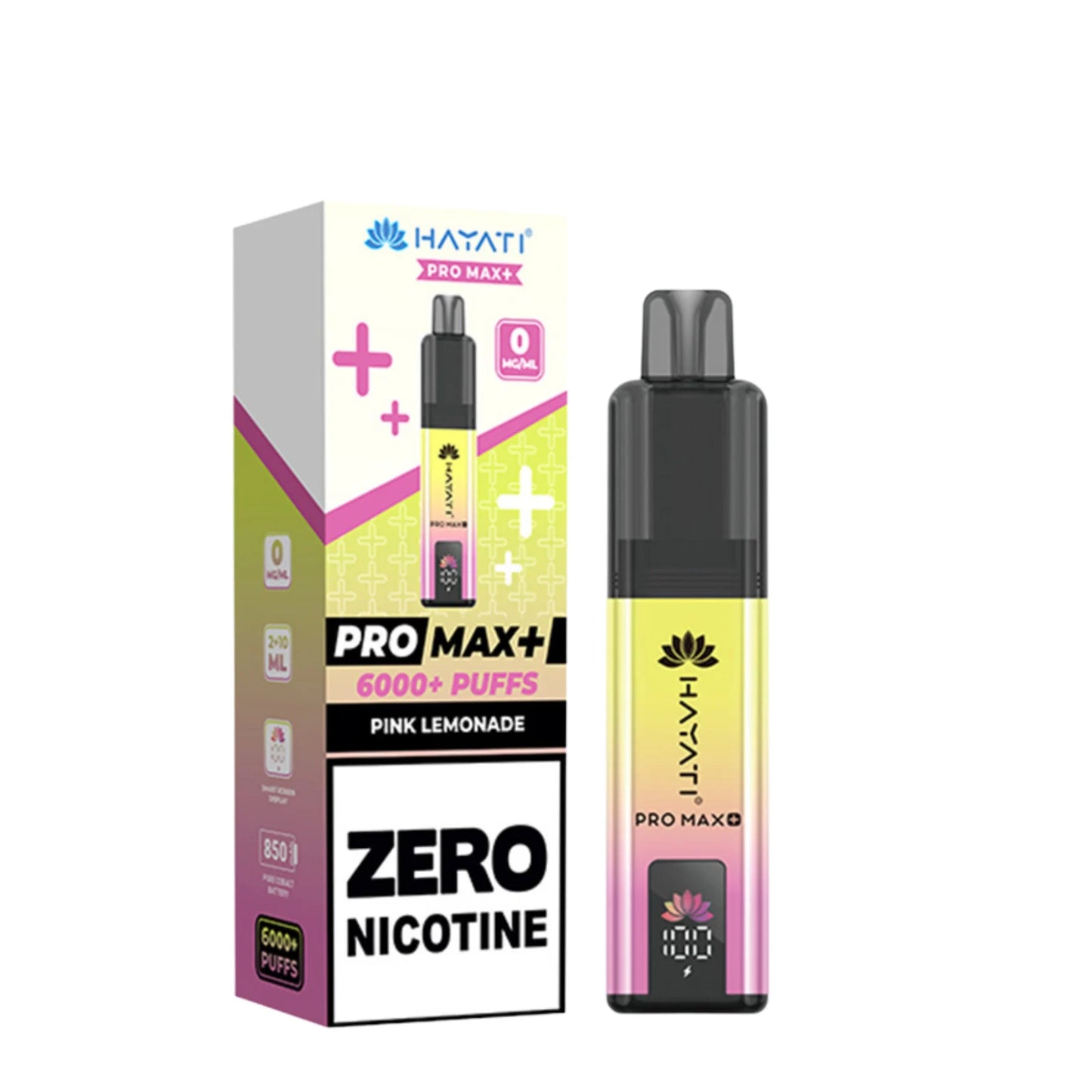 Buy 0mg Hayati Pro Max Plus 6000 Vape Kit Box of 5 Pink Lemonade 0MG