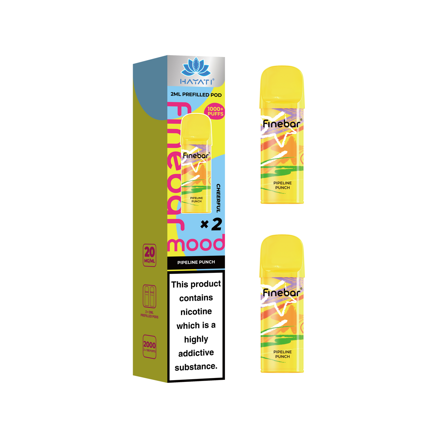 Buy Hayati Finebar Mood Refill Pods Box of 10 Pipeline Punch