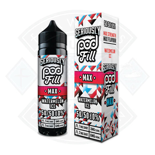 Buy Doozy Vape Seriously Pod Fill MAX 50/50 - Watermelon Ice 40ml 0mg Shortfill E-Liquid