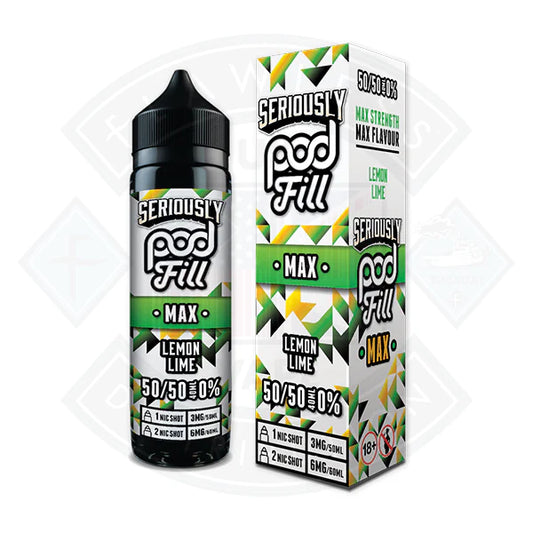 Buy Doozy Vape Seriously Pod Fill MAX 50/50 - Lemon Lime 40ml 0mg Shortfill E-Liquid