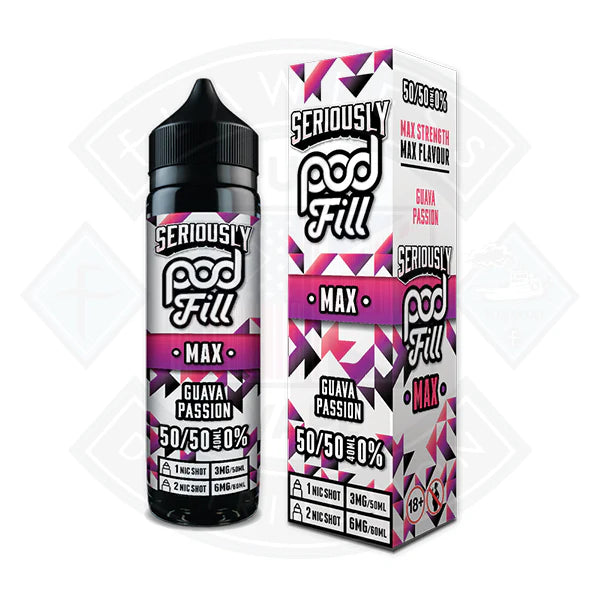 Buy Doozy Vape Seriously Pod Fill MAX 50/50 - Guava Passion 40ml 0mg Shortfill E-Liquid