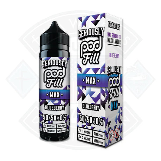 Buy Doozy Vape Seriously Pod Fill MAX 50/50 - Blueberry 40ml 0mg Shortfill E-Liquid