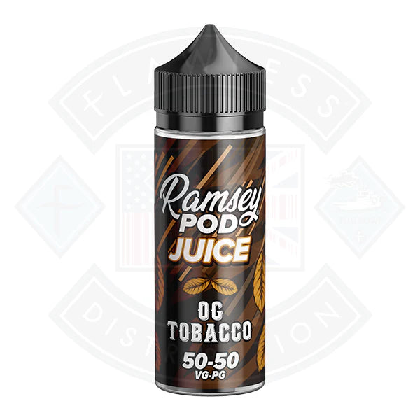 Buy Ramsey Pod Juice OG Tobacco 0mg 100ml Shortfill