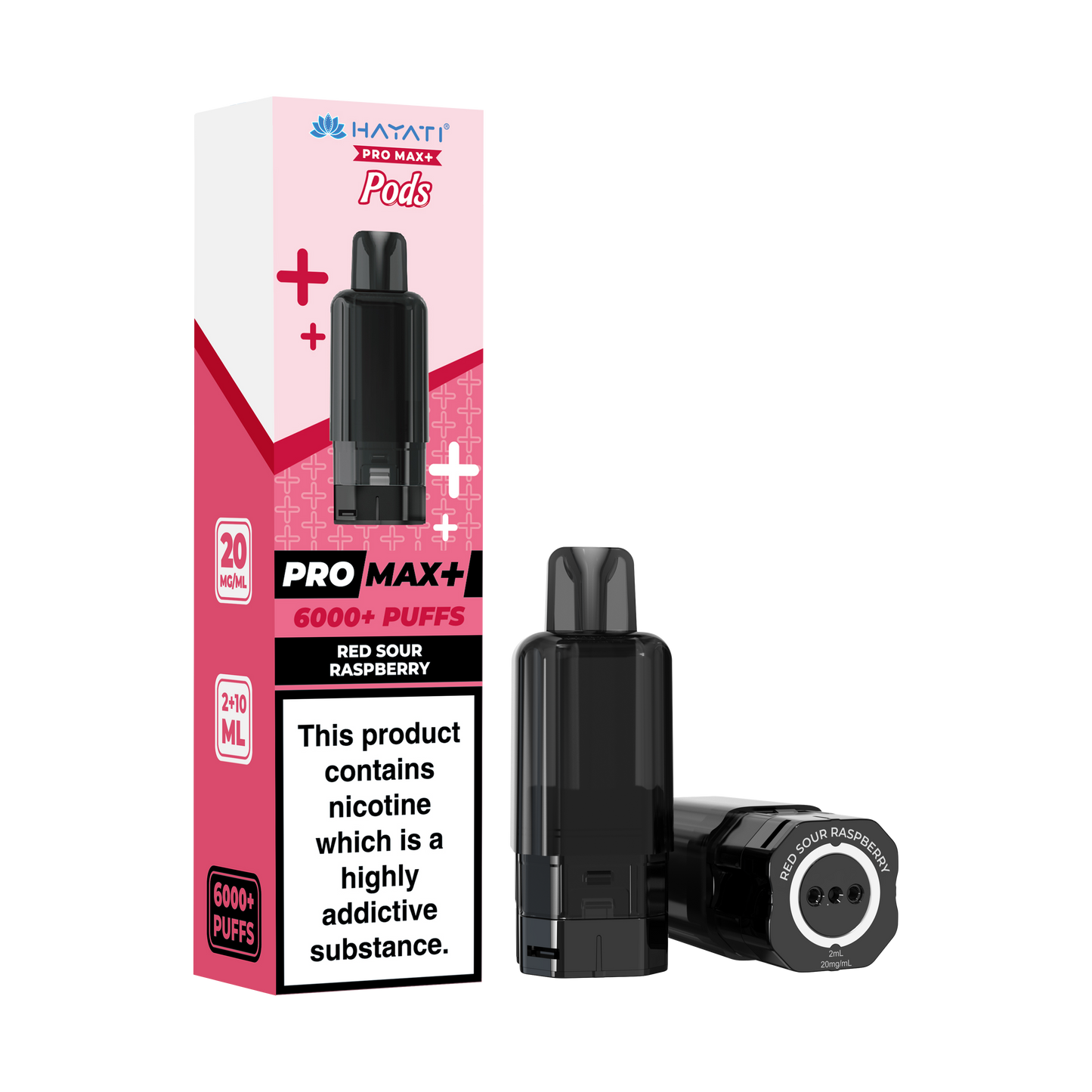 Buy Hayati Pro Max Plus 6000 Prefilled Pods Box of 5 Red Sour Raspberry 20mg