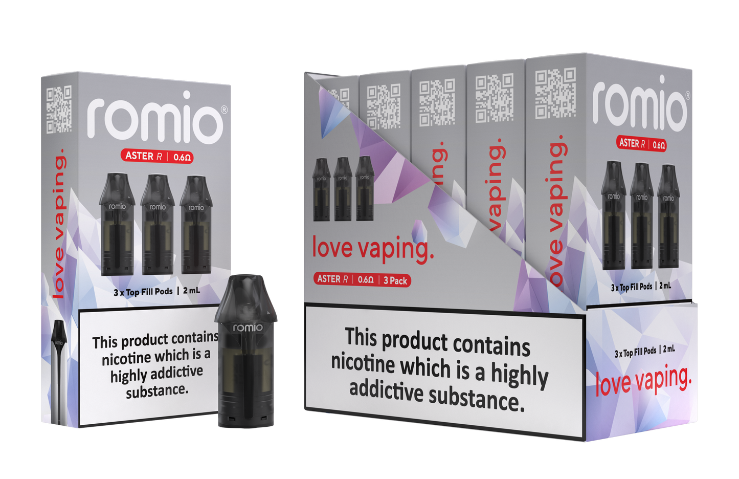 Romio Aster R Replacement Pods Pack of 3