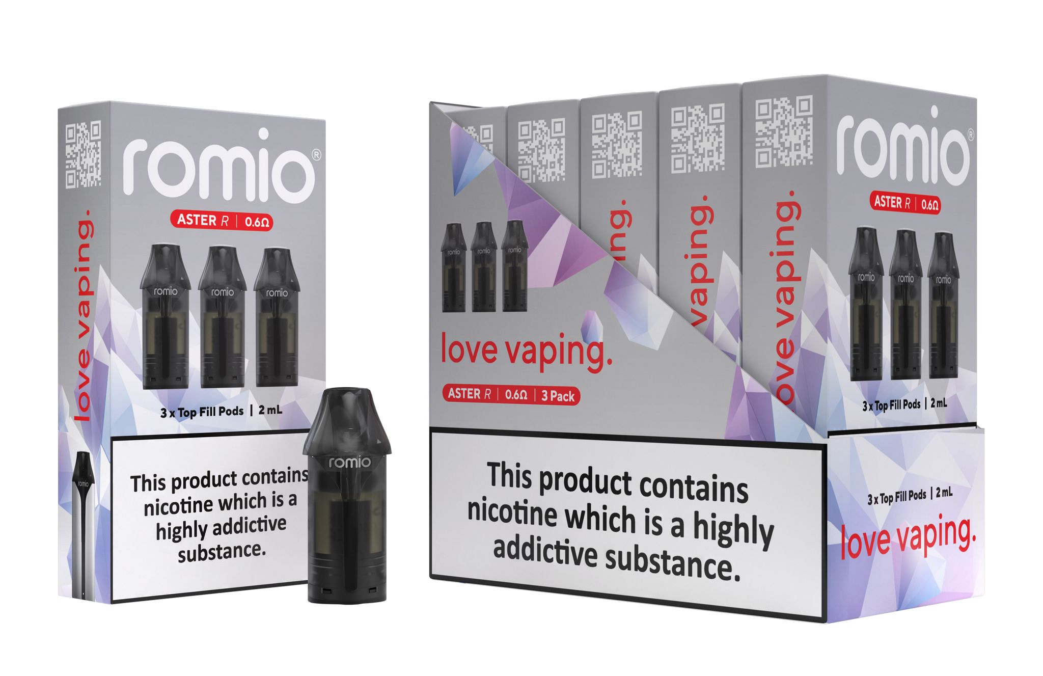 Romio Aster R Replacement Pods Pack of 3