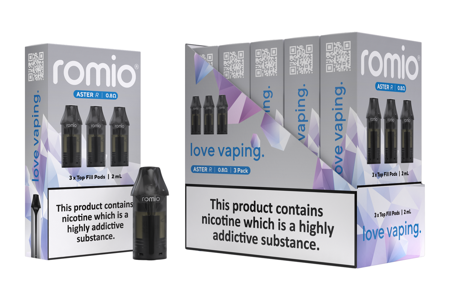 Romio Aster R Replacement Pods Pack of 3