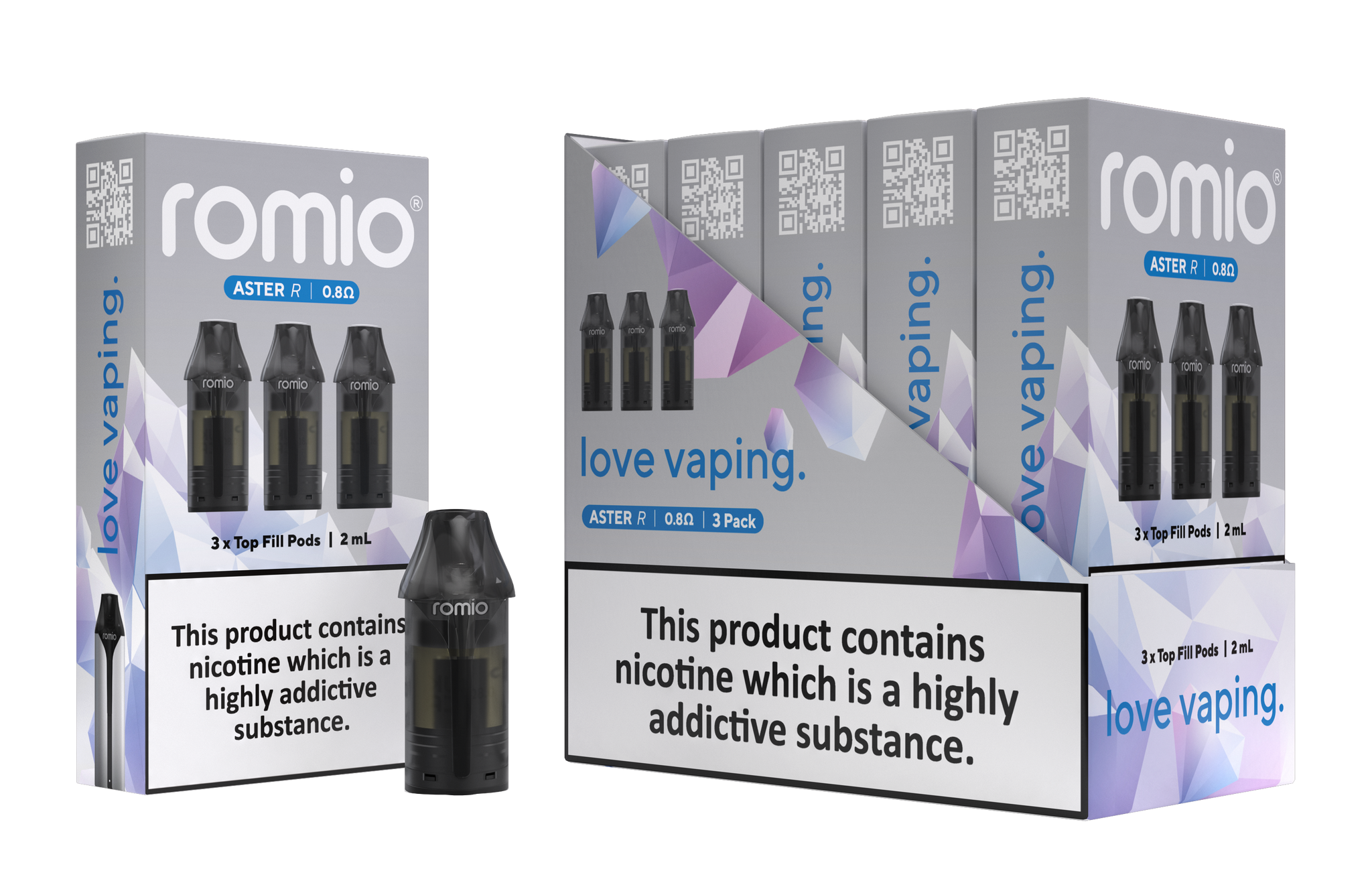 Romio Aster R Replacement Pods Pack of 3