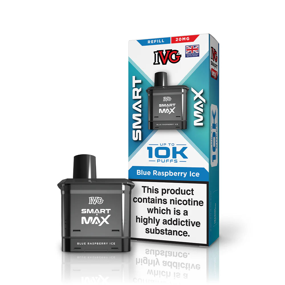 Buy IVG Smart Max 10k Replacement Pods Pack of 5 Blue Raspberry Ice