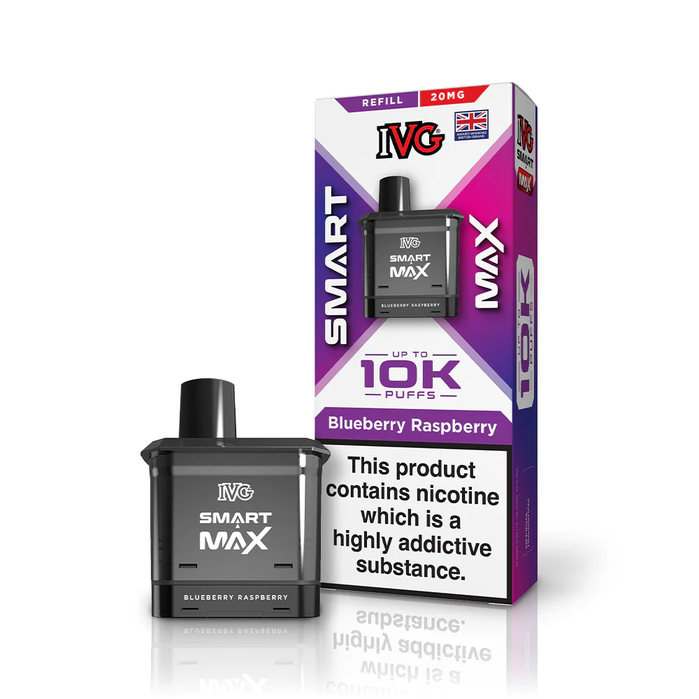 Buy IVG Smart Max 10k Replacement Pods Pack of 5 Blueberry Raspberry