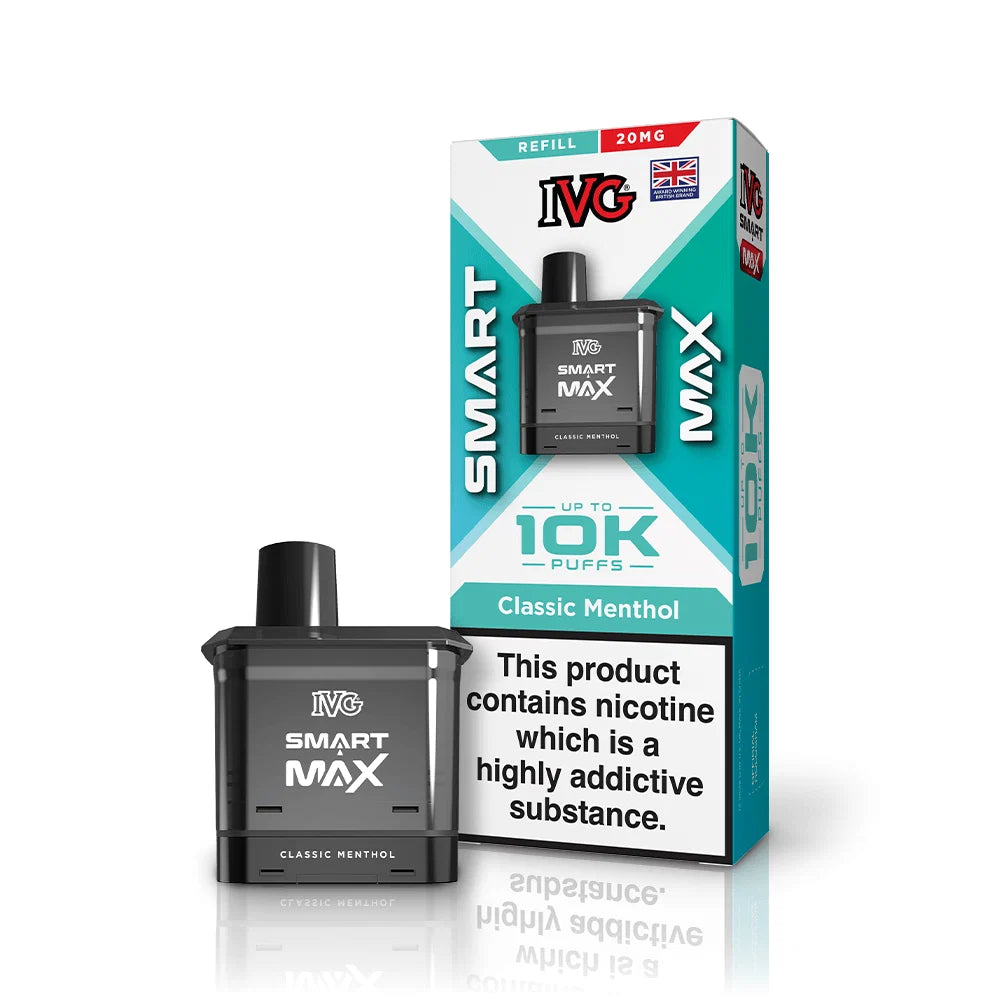 Buy IVG Smart Max 10k Replacement Pods Pack of 5 Classic Menthol