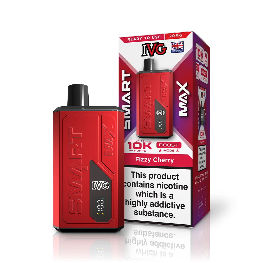 Buy IVG Smart Max 10k Prefilled Pod Kit Box of 5 Fizzy Cherry