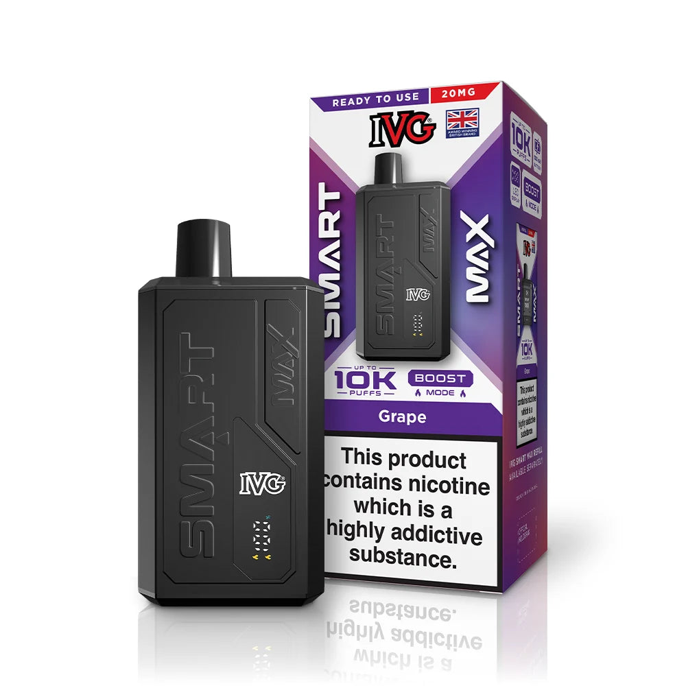 Buy IVG Smart Max 10k Prefilled Pod Kit Box of 5 Grape