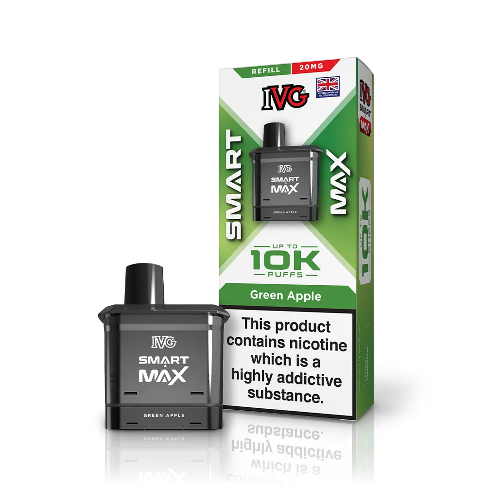 Buy IVG Smart Max 10k Replacement Pods Pack of 5 Green Apple